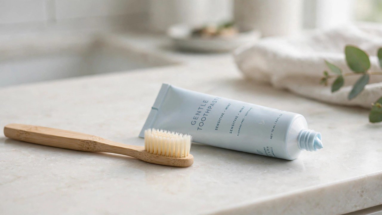 A soft-bristled toothbrush and gentle toothpaste help prevent the mouth injuries that trigger canker sores.