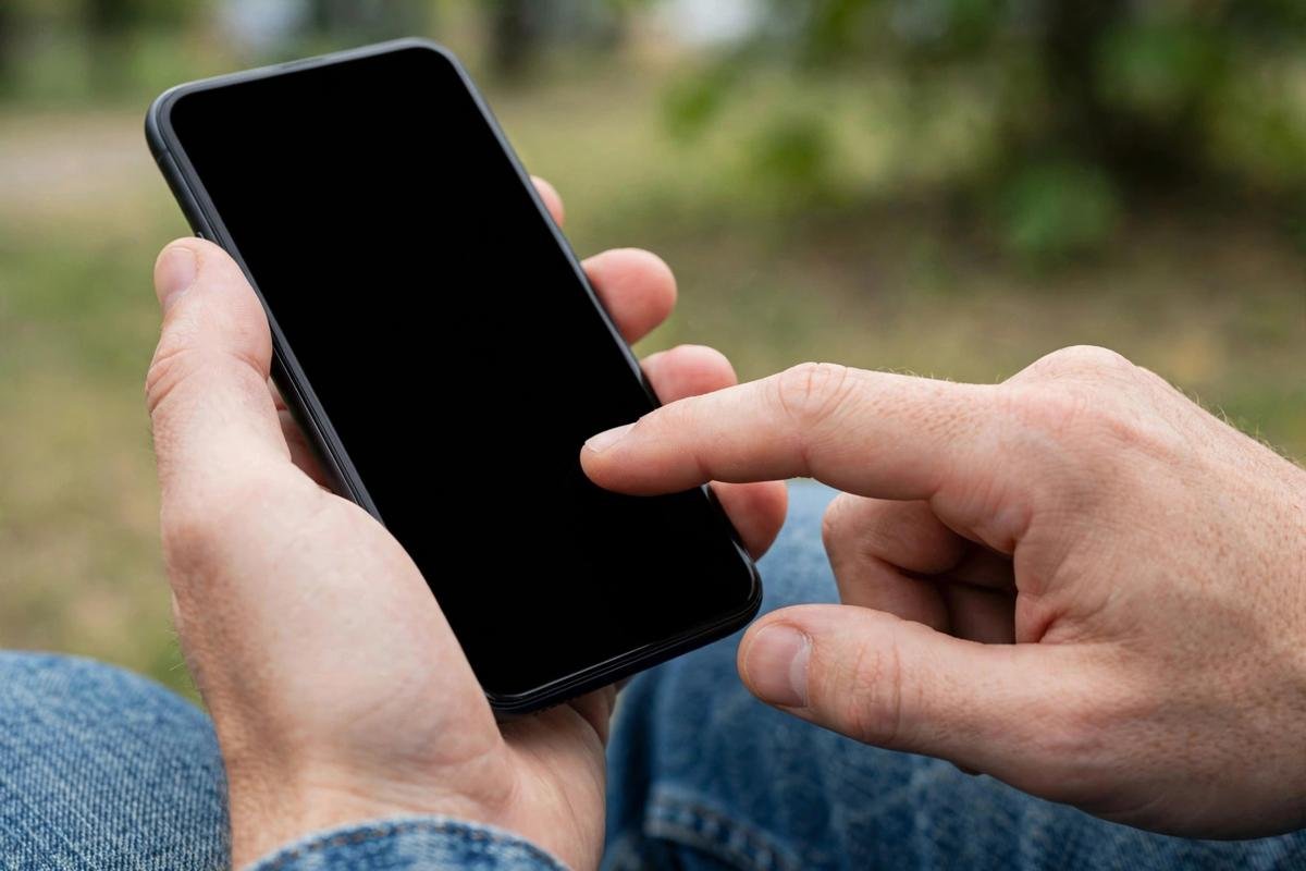 A person checking an unknown incoming call from area code 609 on a mobile phone